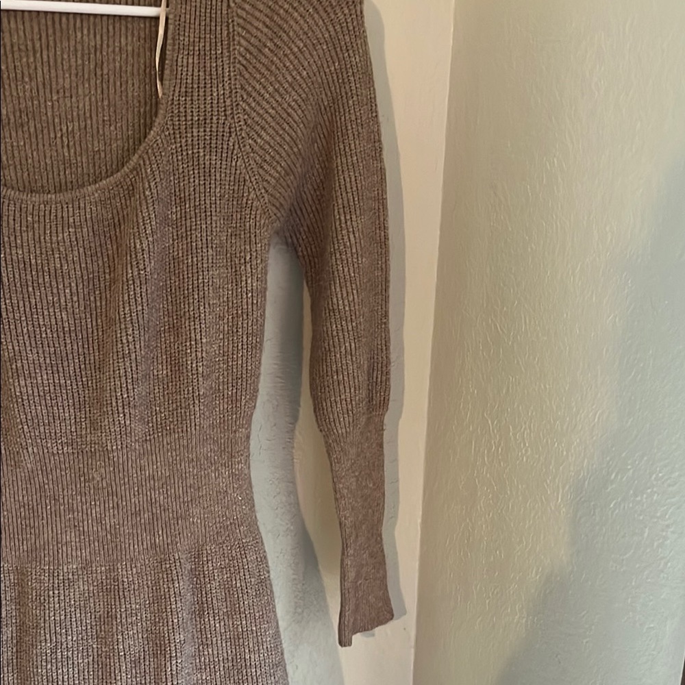 Bluivy Brown Long Sleeve Dress Elegant and Versatile - Picture 2 of 9